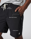 Pantalón corto sin forro Kore | Negro